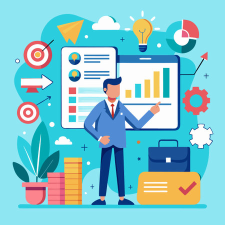 Editable Templates for Crafting Business Strategy Presentationsのイラスト素材