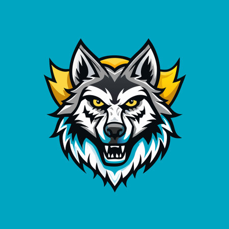 Gradient Wolves Line Art: A Fierce and Modernistic Depiction