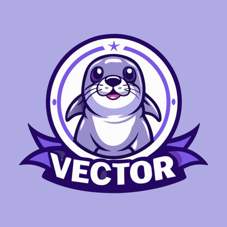 Modern Minimalist Vector Logo Seal Illustrations in Flat Styleのイラスト素材