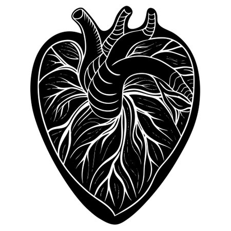 Continuous Line Art Depicting Delicate Heart Shapes in a Single Line on a White Backgroundのイラスト素材