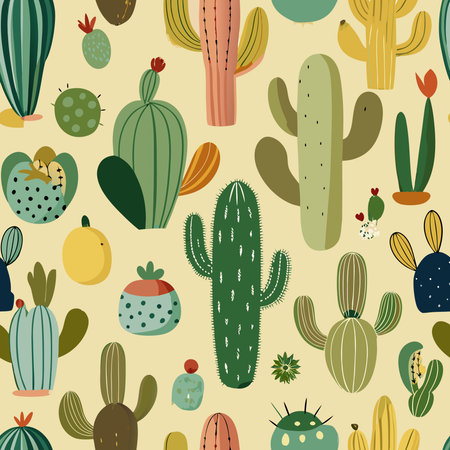 Vibrant Collection of Cacti Displayed in a Stylish Wall Arrangement