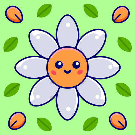 Seamless Trendy Floral Pattern Botanical with Vibrant Colors and Intricate Detailsのイラスト素材