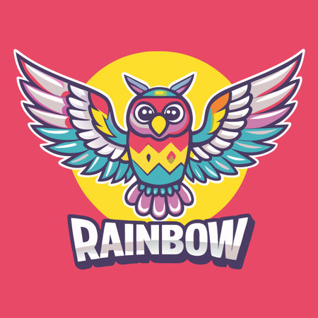 Captivating Colorful Bird with Bold Wing Quotesのイラスト素材