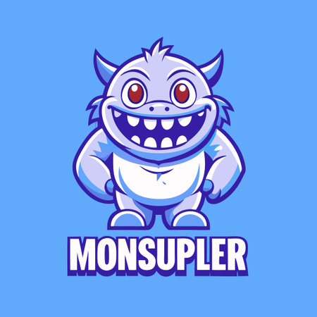 Monsieur Simple Mascot Logo Illustration in Vector Formatのイラスト素材