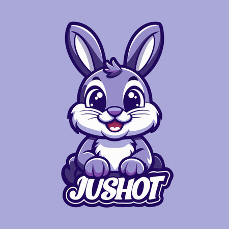 Adorable Vector Cartoon Illustration of a Cute Rabbit Character in a Mascot Styleのイラスト素材