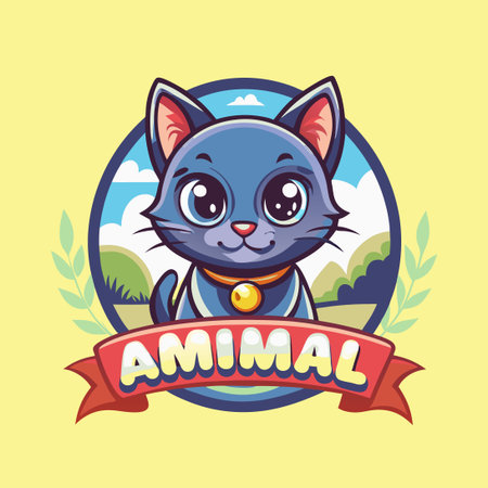 Vector Illustration of a Sleek and Enigmatic Black Cat, Perfect for Animal or Pet Logo Designsのイラスト素材