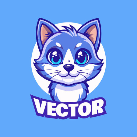 Black Cat Animal Pet Logo Vector Silhouette Illustrationのイラスト素材