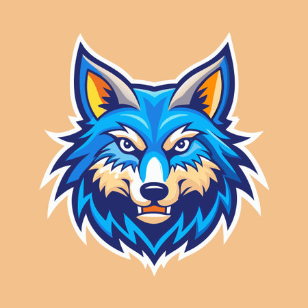 Fierce and Refined: Vector Illustration of a Wolf Silhouette Characterのイラスト素材