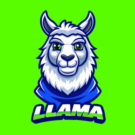 Appealing Llama Mascot with Simplified and Memorable Designのイラスト素材