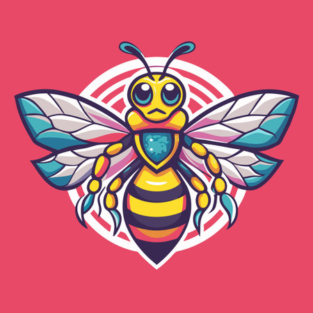 Abstract Geometric Bee Logo Symbol for Company Brandingのイラスト素材