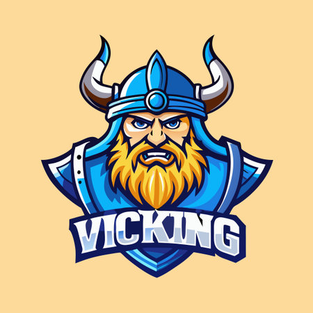Vintage Vikings Emblem: Vector-Crafted Logo Illustration for History and Culture Enthusiastsのイラスト素材