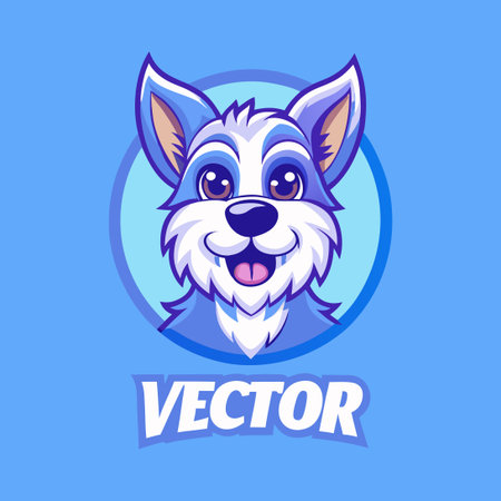 Vintage Dog Logo Vector Mascot Character Cartoon for Businesses and Brandsのイラスト素材