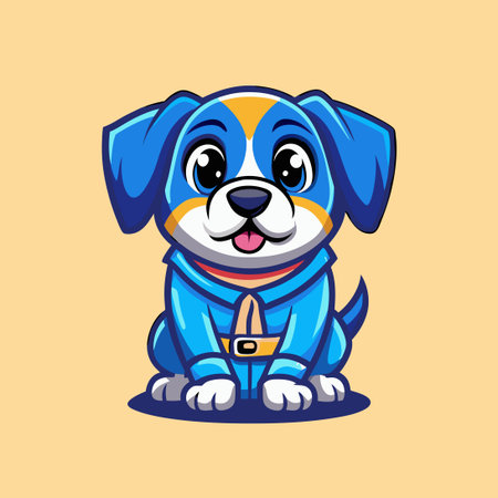 Adorable Mascot Character: Cute Astronaut Dog Sporting a Spacesuitのイラスト素材