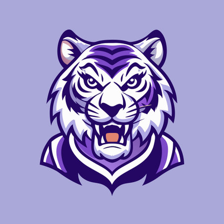 Fierce Head of a Tiger Mascot for Esports and Gaming Logosのイラスト素材