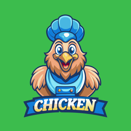 Cheery Chef Mascot with a Culinary Hat: A Vector Logo Characterのイラスト素材