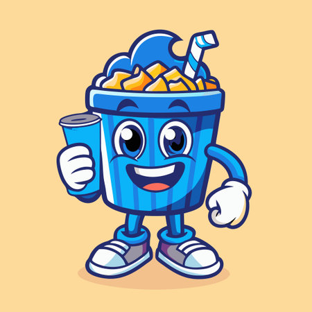 Vector Mascot Character Illustration of a Junk Food Logoのイラスト素材