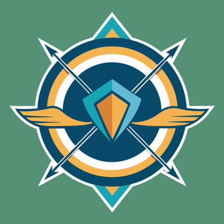 Dynamic Vector Illustration of Archery with a Modern Sporty Twistのイラスト素材