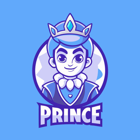 Majestic Prince Cartoon Illustration Capturing Royal Eleganceのイラスト素材