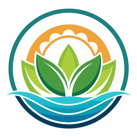 Serene Spa Logo Template for Calming and Tranquil Ambianceのイラスト素材