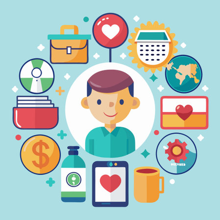 Customizable Charity Donation Icon Set for Non-Profit Organizationsのイラスト素材