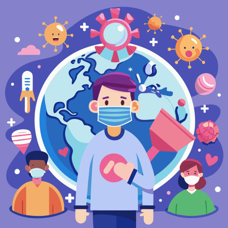 Visualizing the Spread of Coronavirus: A Global Outbreak Campaignのイラスト素材