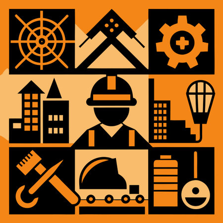 Comprehensive Construction Icon Set: Essential Icons for All Building Projectsのイラスト素材