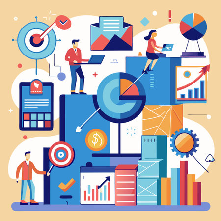 Conceptual Illustration of Data Analytics: Unraveling the Insights withinのイラスト素材