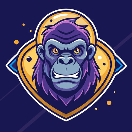 Space Gorilla: An Artistic Exploration of Cosmic Originsのイラスト素材