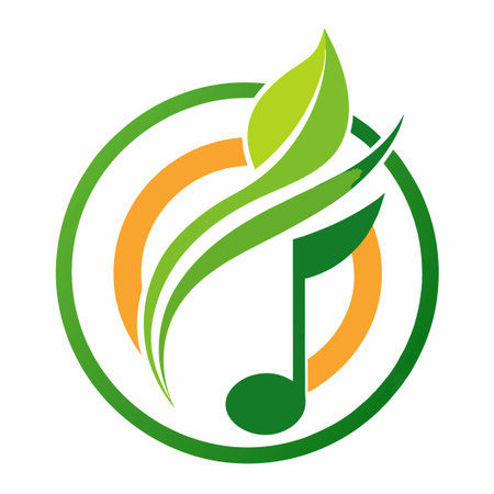 Serene Nature Melodies Accompanied by Dancing Leaves Vector Illustrationのイラスト素材