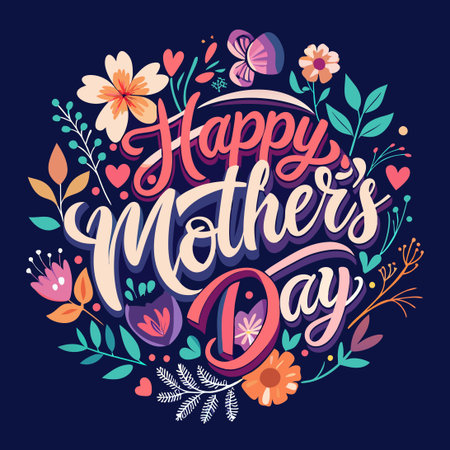 Celebrate Mother's Day with Heartfelt Lettering Quotes on This Special Cardのイラスト素材