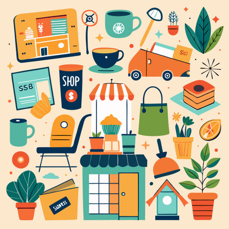 Hand Drawn Treasures Await in Your Home Collectionのイラスト素材