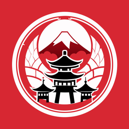 japan design over red background vector illustration eps10 graphic designのイラスト素材