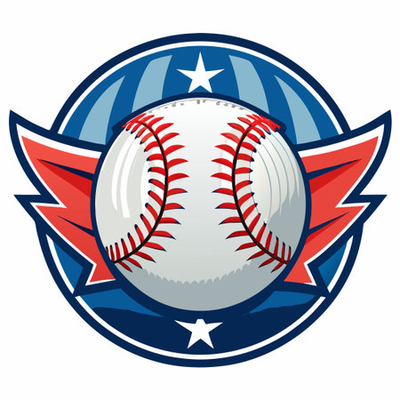 Striking Baseball Logo Vector Illustration for Graphic Design Projectsのイラスト素材