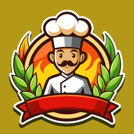 Creative Cooking Logo Vector Illustration for Culinary Businessのイラスト素材