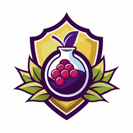 Alluring Liquid Berry Liquor Logo Template with Bold Typographyのイラスト素材