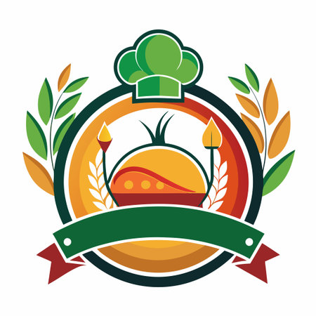 Creative and Appealing Food Vector Logo Template for Restaurant or Cafeのイラスト素材