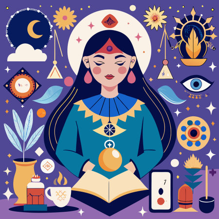 Magical Tarot Cards: Unveil the Mysteries of the Occultのイラスト素材
