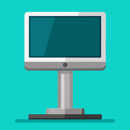 Modern Monitor Set with Realistic Mockup Vector Designのイラスト素材