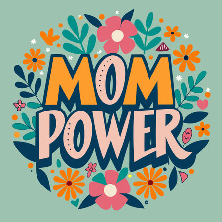 Empowered Mom Quote Adorned for T-shirts or Mugs Celebrating Maternal Strengthのイラスト素材