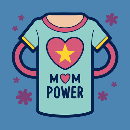 Empowering Mom Power Lettering Quote for T-shirts or Mugsのイラスト素材
