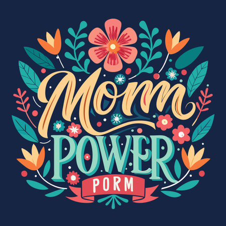 Motherhood Empowerment Quote for Mother's Day Cards and Gift Itemsのイラスト素材