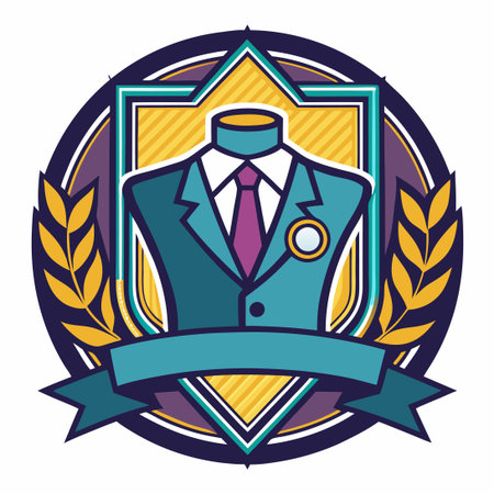 Vector Illustration Template of Modern Tailor Shop Logoのイラスト素材