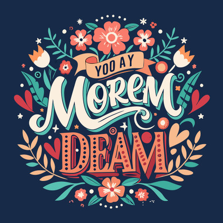 Humorous Mother's Day Lettering Set for a Joyful Celebrationのイラスト素材