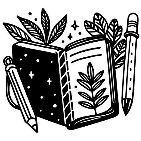 Creative Planner and Journal Doodles for Inspiration and Organizationのイラスト素材