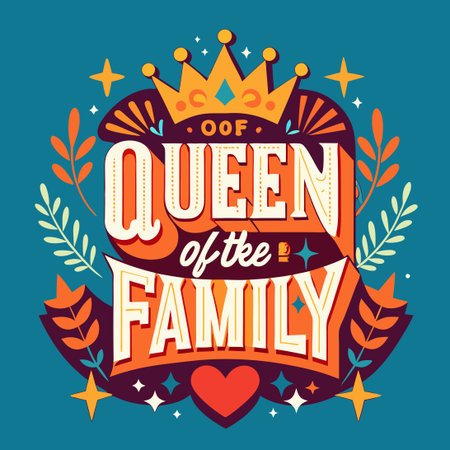 Hilarious T-shirt Quote for Queen of the Familyのイラスト素材