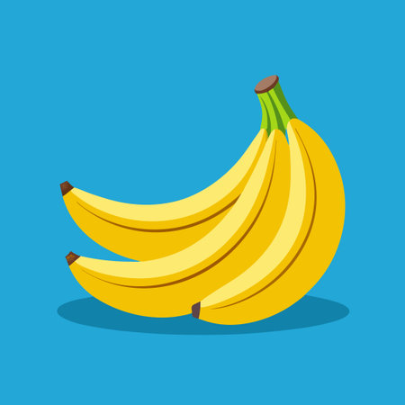 Vibrant Selection of Bananas Displayed on a Flat Surfaceのイラスト素材