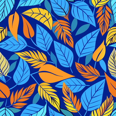 Abstract Seamless Pattern with Lush Foliage Background in Neutral Colors