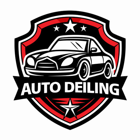 Professional Auto Detailing Service Logo Vector Template for Branding and Marketingのイラスト素材