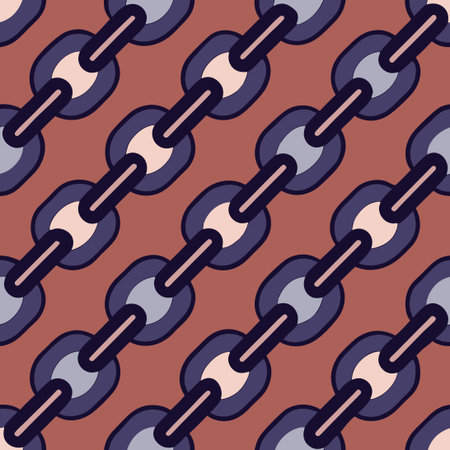 Realistic Horizontal Set of Shiny Steel Chains in Various Sizes
