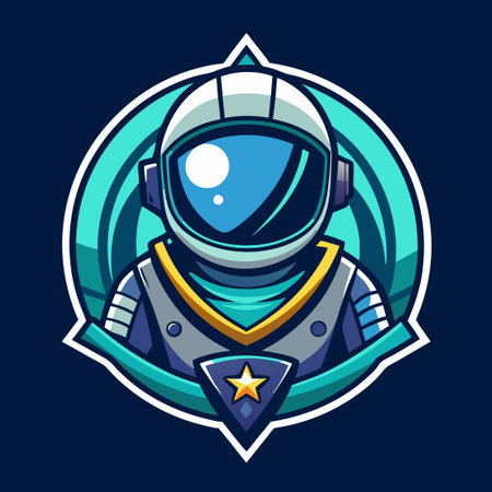 Full-Body Astronaut in a Solid Color Space Suit with Helmetのイラスト素材